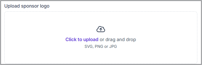 Upload Sponsor Logo