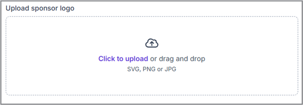 Upload Sponsor logo