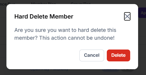 Member Delete Permanently