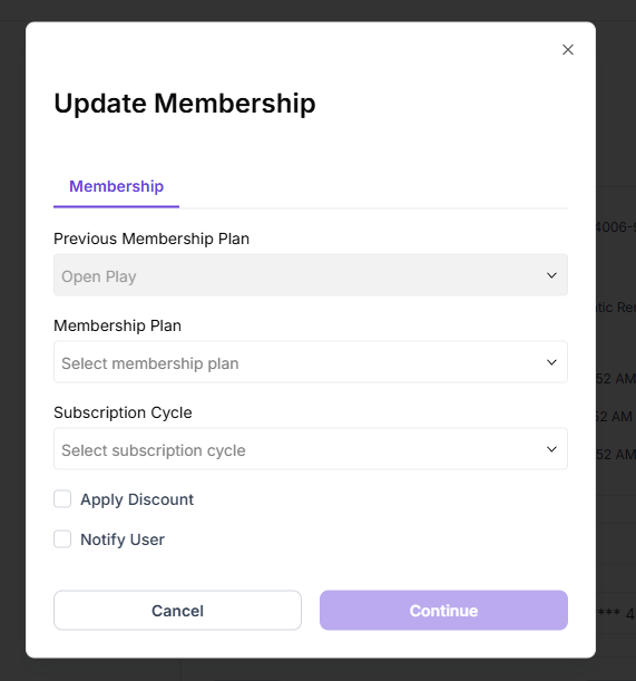 Update Membership